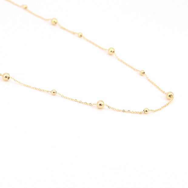 Gold Alternating Bead Necklace