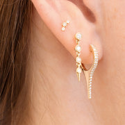 Diamond Spike Drop Studs (Pair)