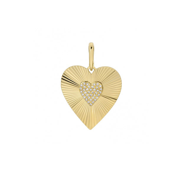 Large Diamond Heart Pendant