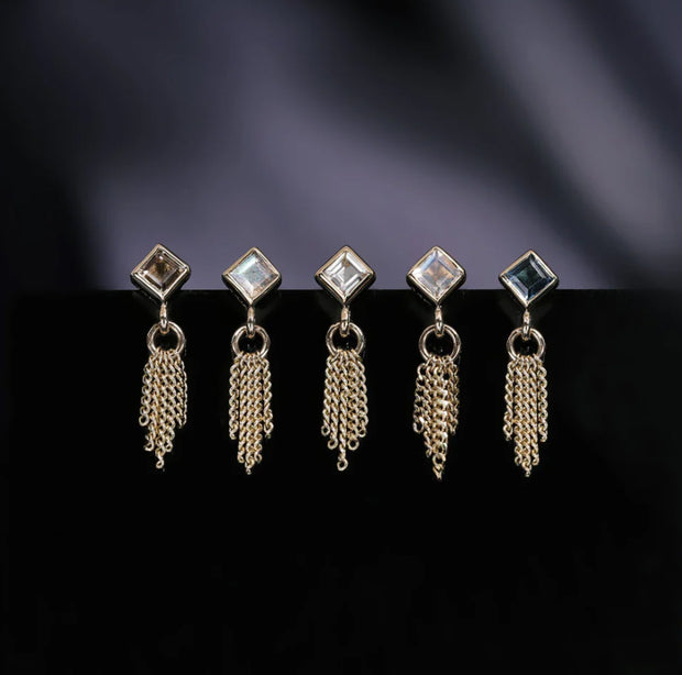Blue Topaz Tassel Threadless Front