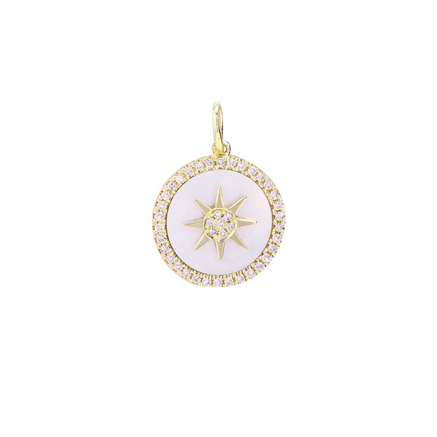 Mother of Pearl & Diamond Star Pendant