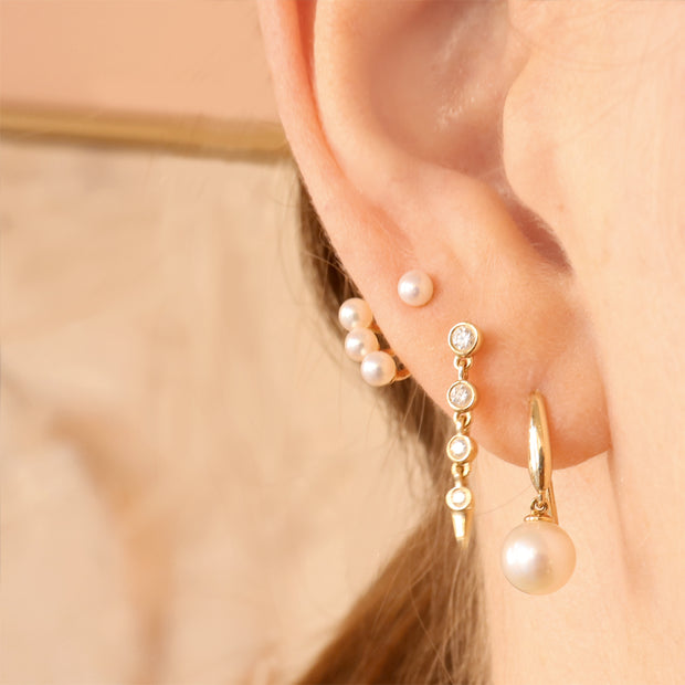 Diamond Spike Drop Studs (Pair)