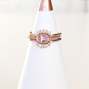 Morganite & Diamond Ring Set