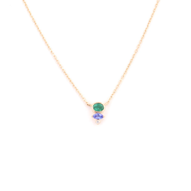 Danica Emerald & Tanzanite Necklace