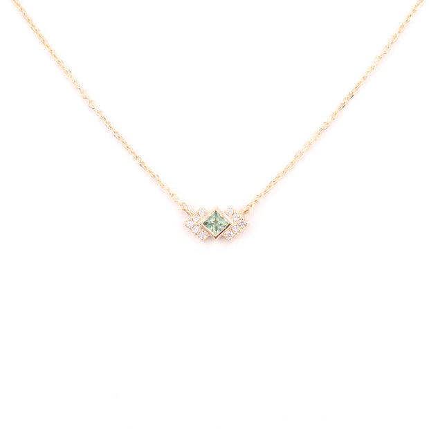 Amelia Green Sapphire & Diamond Necklace
