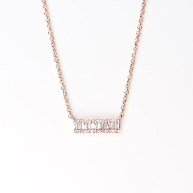 Diamond Baguette Necklace