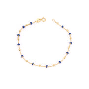 Blue Enamel Beaded Bracelet