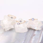 Rosecut Sapphire & Diamond Flower Ring