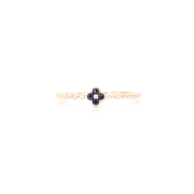 Sapphire Clover Ring