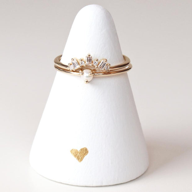 Diamond Baguette Crown Ring