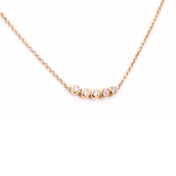 Diamond Bezel Arch Necklace