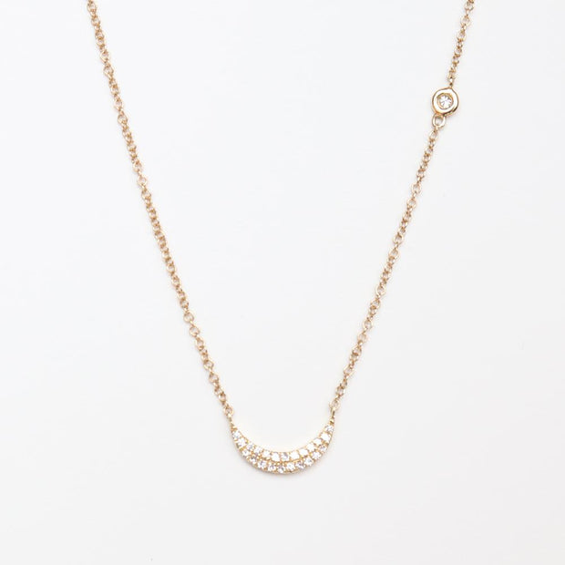 Diamond Moon Necklace
