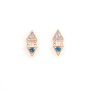 Double Triangle Topaz Studs (Pair)