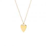 Elongated Heart Disc Necklace