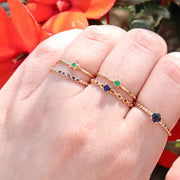 Lily Blue Sapphire Stacking Ring