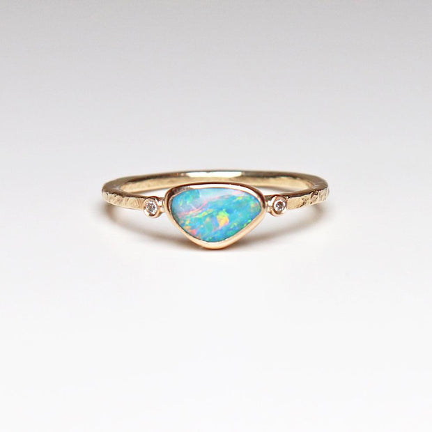 Opal Diamond Ring