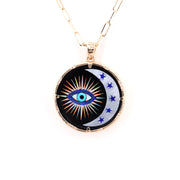 Evil Eye Diamond Inlay Pendant (Available by Special Order)