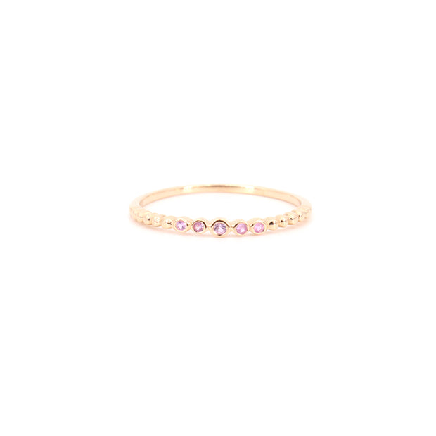 Lily Pink Sapphire Stacking Ring