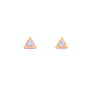 Triangle Tanzanite Studs (Pair)