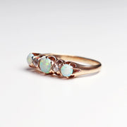 3 Opal & Diamonds Ring