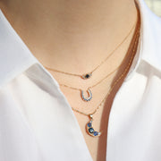 Amelia Blue Sapphire & Diamond Necklace