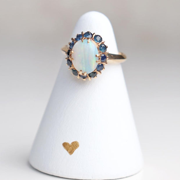 Opal & Sapphire Ring