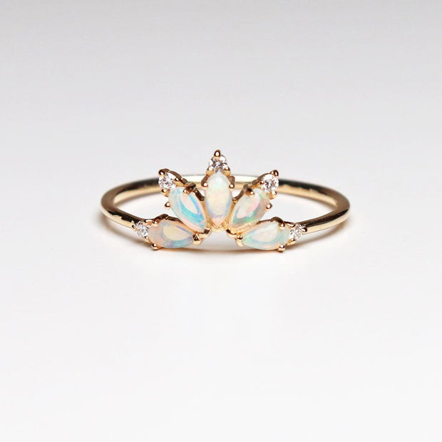 Opal Butterfly Ring