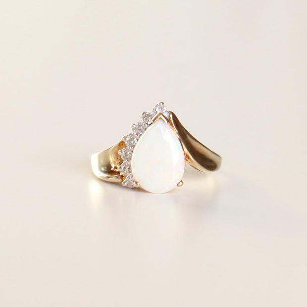 Teardrop Opal Ring
