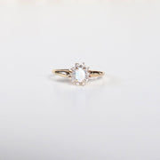 Opal Diamond Halo Ring