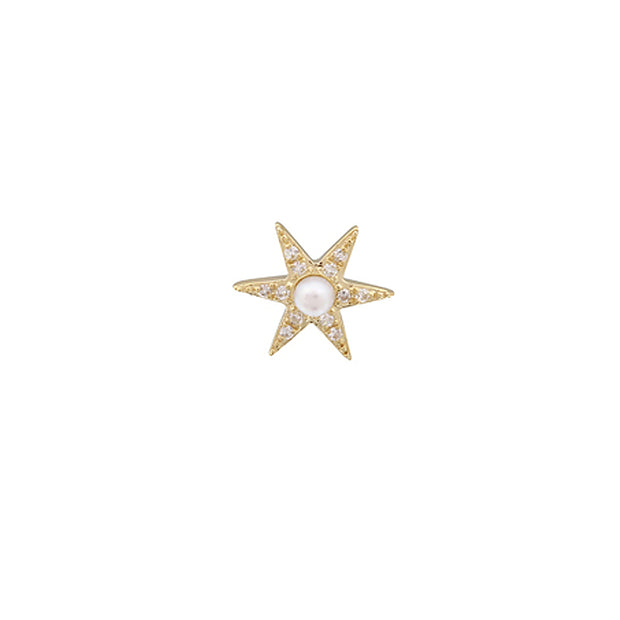 Diamond & Pearl Starburst Stud