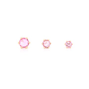 Rosecut Pink Sapphire Studs (Pair)