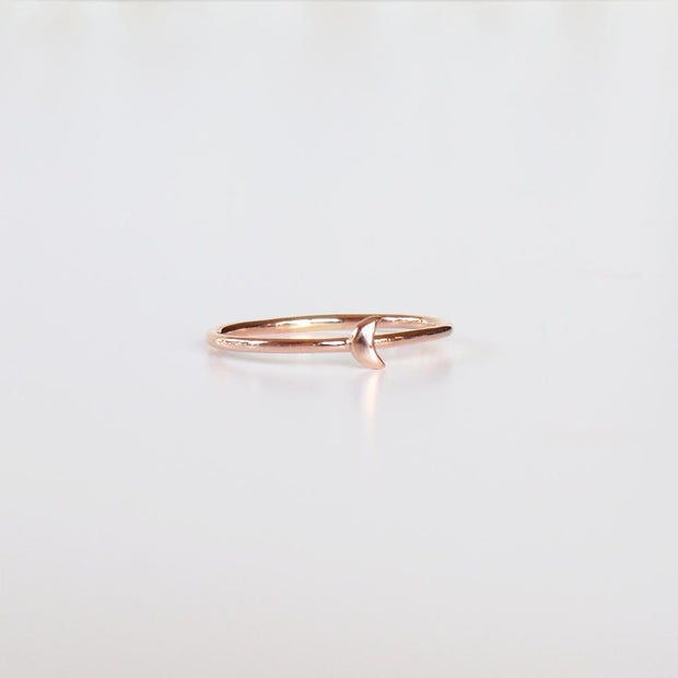 Mini Moon Rose Gold Ring