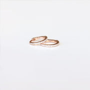 Rose Gold Diamond Huggie (Single)