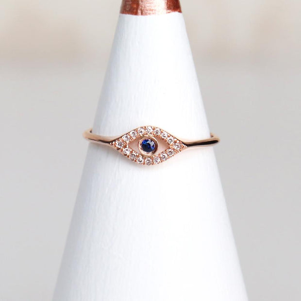 Rose Gold Evil Eye Ring