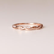 Diamond Twist Rose Gold Ring