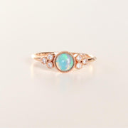 Opal & Diamond Rose Ring