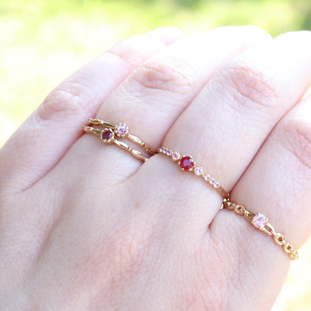 Tulip Pink Sapphire Ring