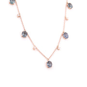 Spinel & Diamond Dangle Necklace