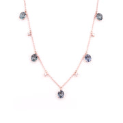 Spinel & Diamond Dangle Necklace