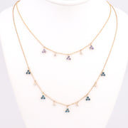 Tanzanite Tripod & Diamond Necklace