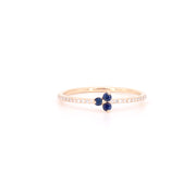 Blue Sapphire Tripod Ring