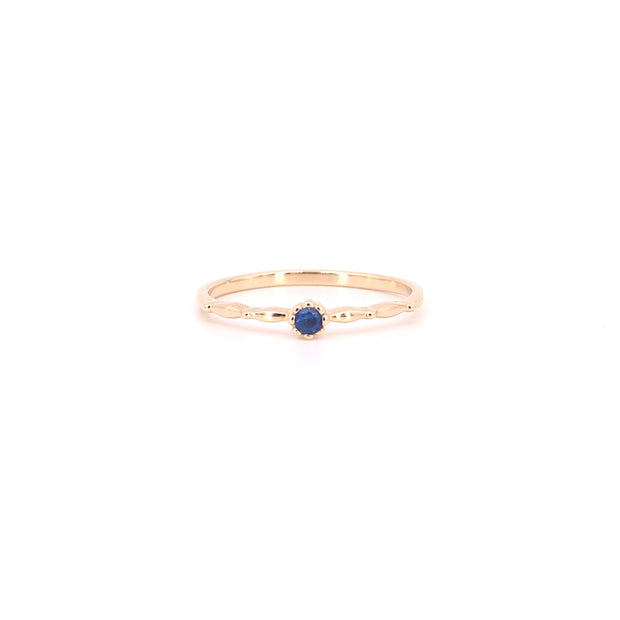 Tulip Blue Sapphire Ring